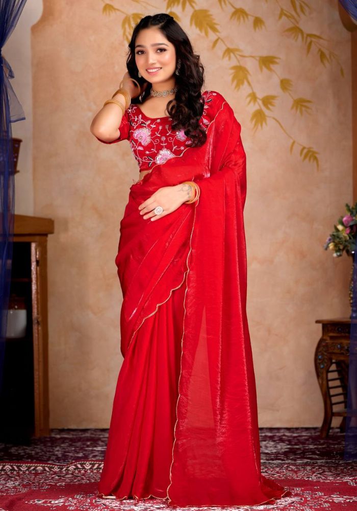Silk Saree with Designer Blouse
