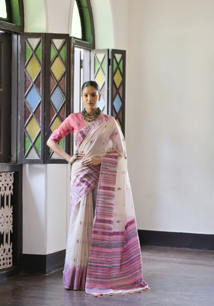 Muga Cotton Saree