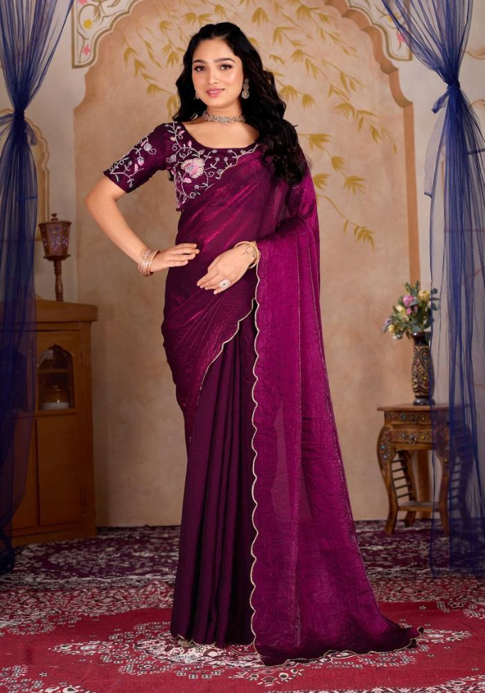 Silk Saree with Designer Blouse
