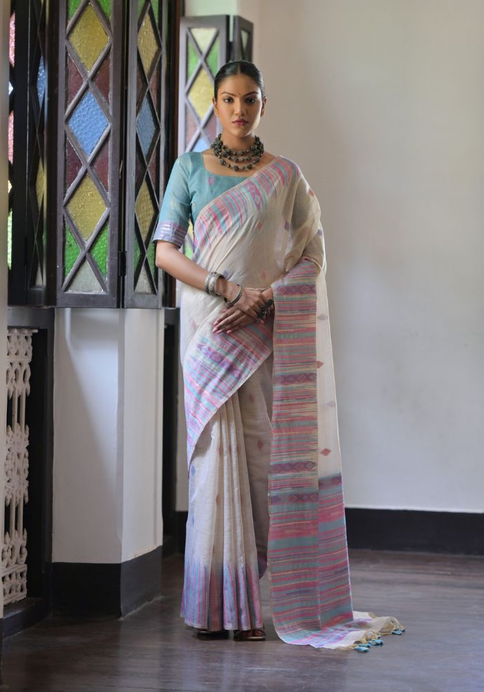 Muga Cotton Saree