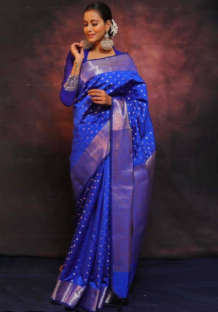 blue saree