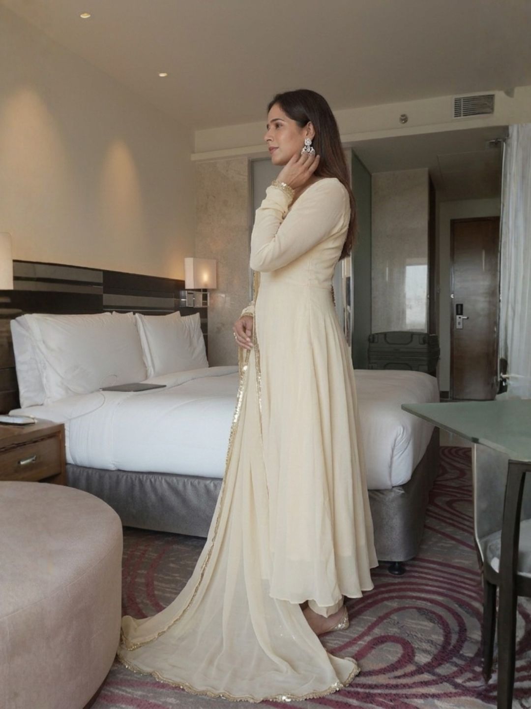 Elegant Georgette Anarkali Kurta Set with Dupatta for Women