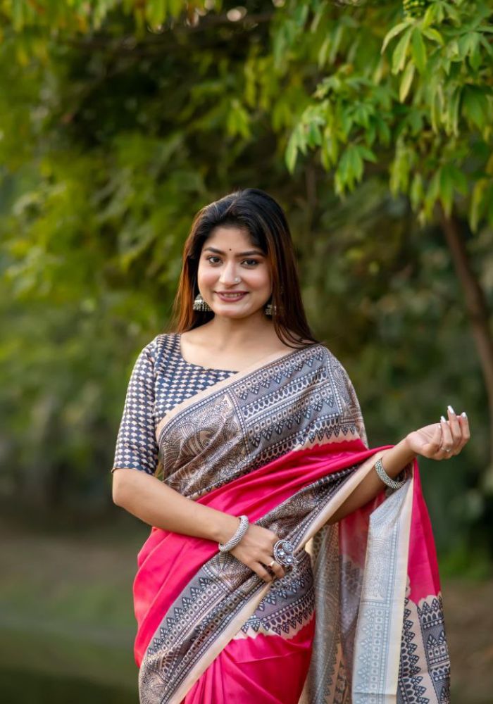 Pink Festive Saree 