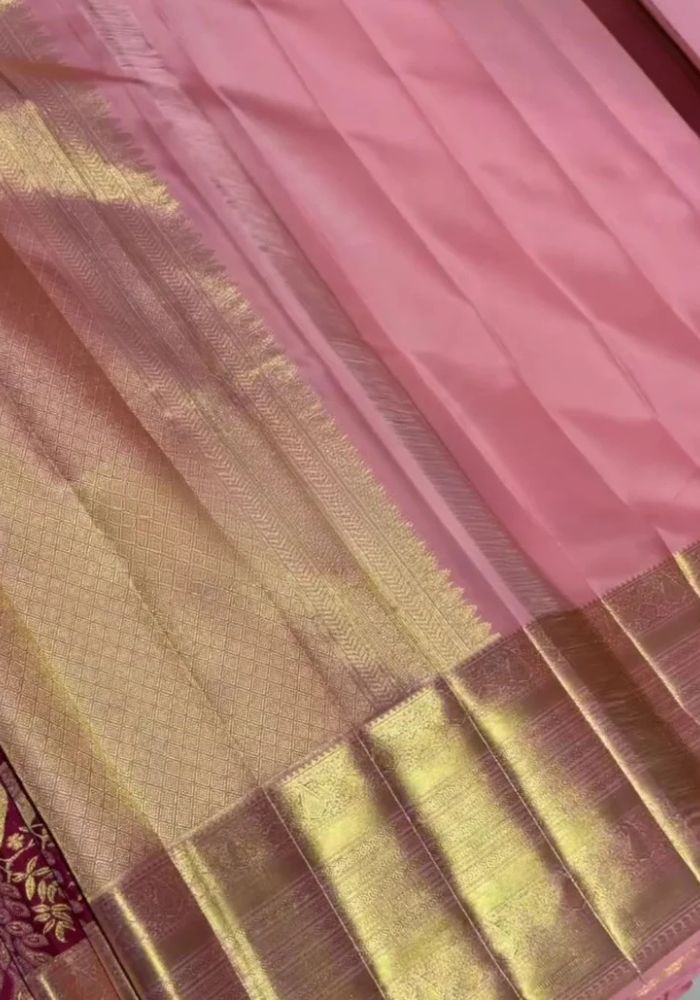 Magenta Banarasi Silk Saree