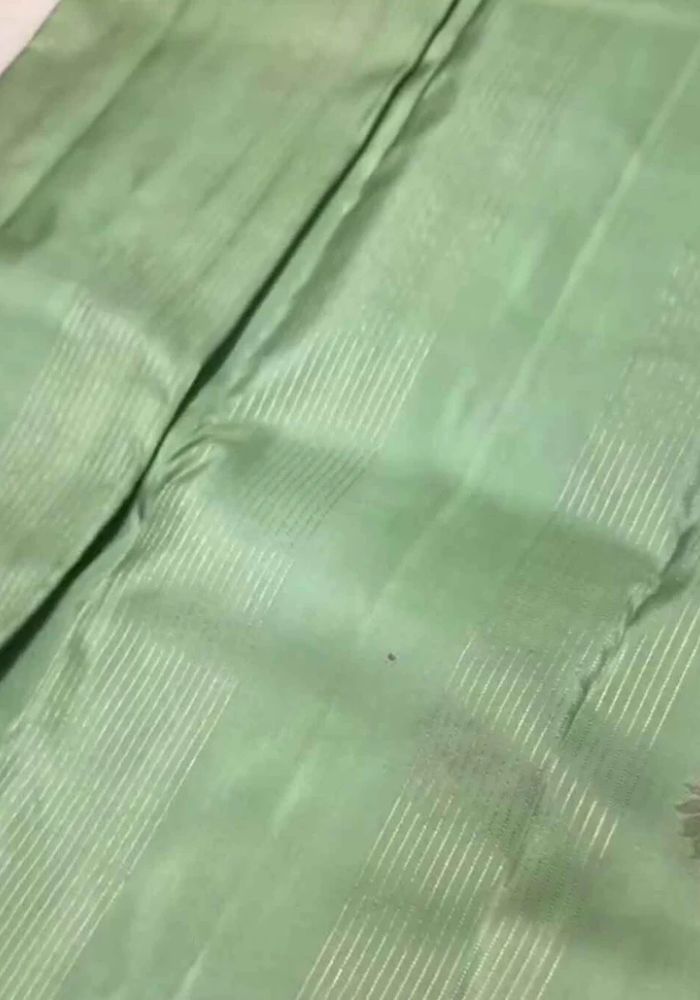 Mint Green Half-Mix Kanjivaram Silk Saree for Women