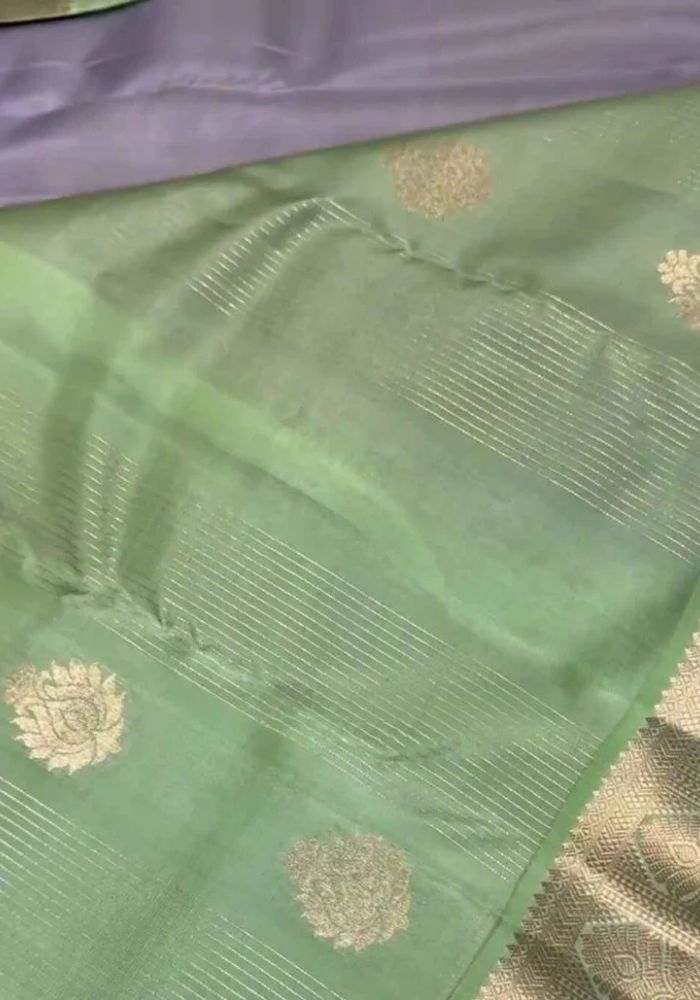 Green Half-Mix Kanjivaram Silk Saree