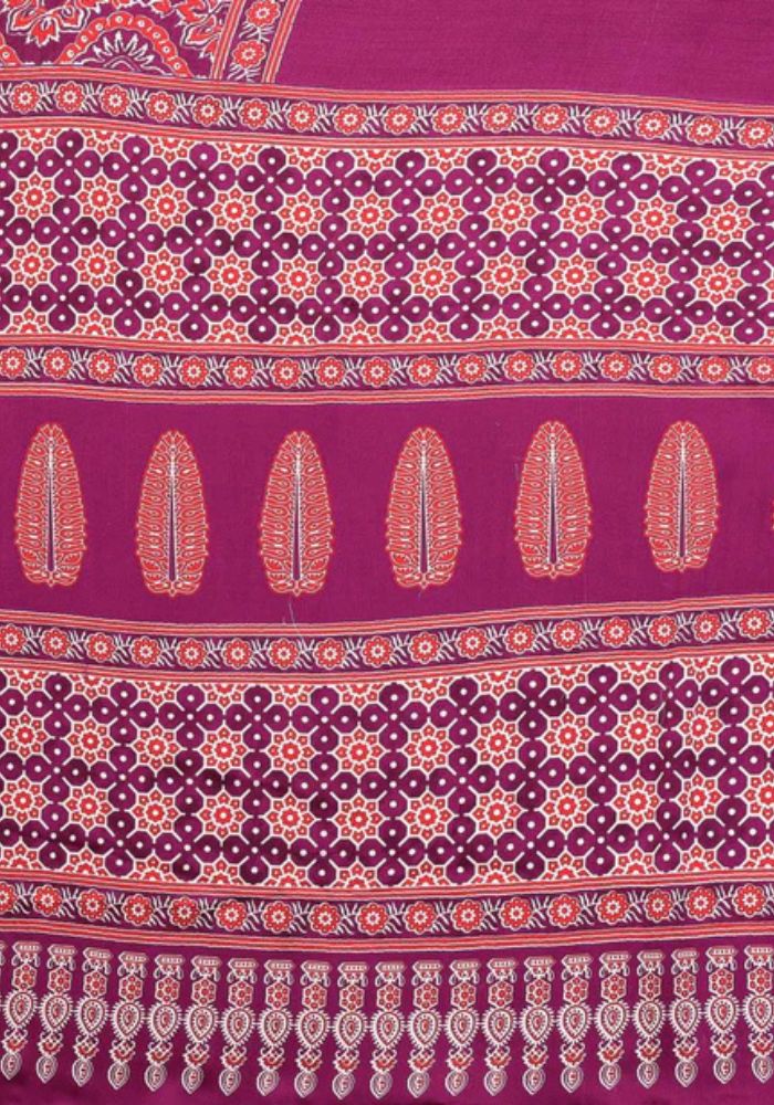 Wine Banarasi Silk Saree