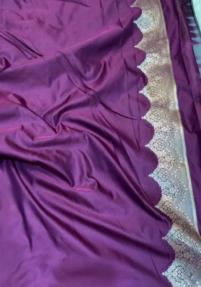 banarasi silk saree purple