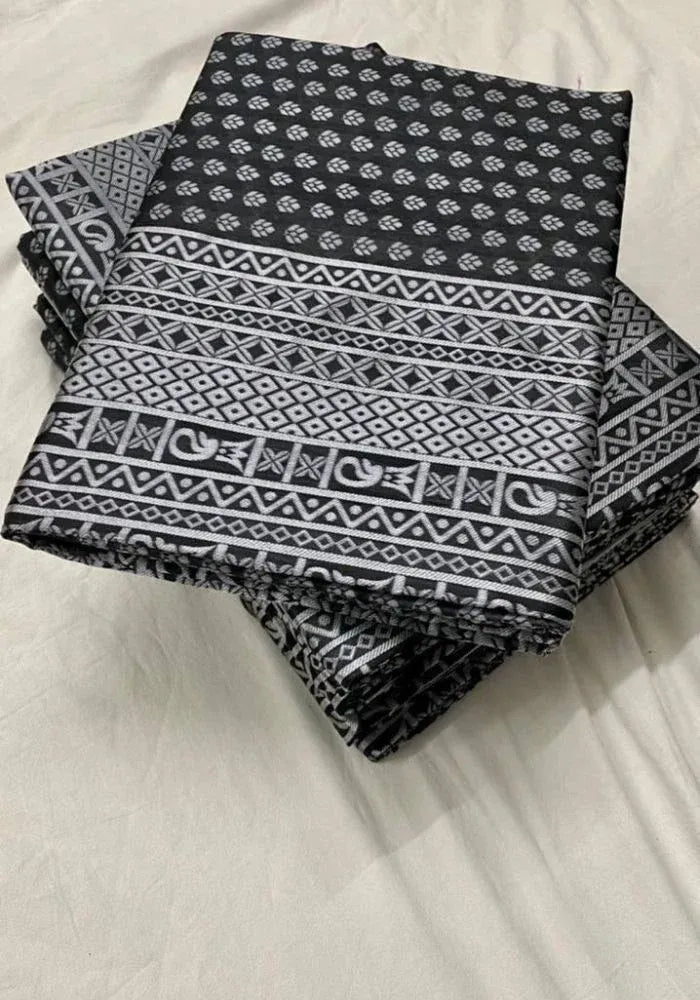 black bridal saree