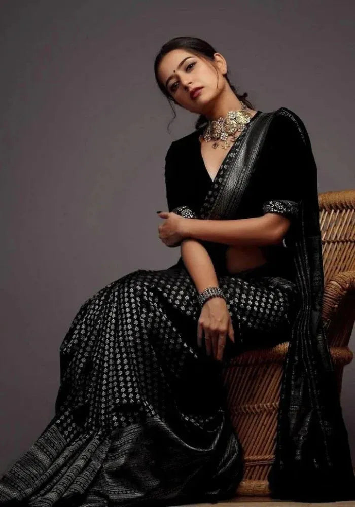 black festival saree