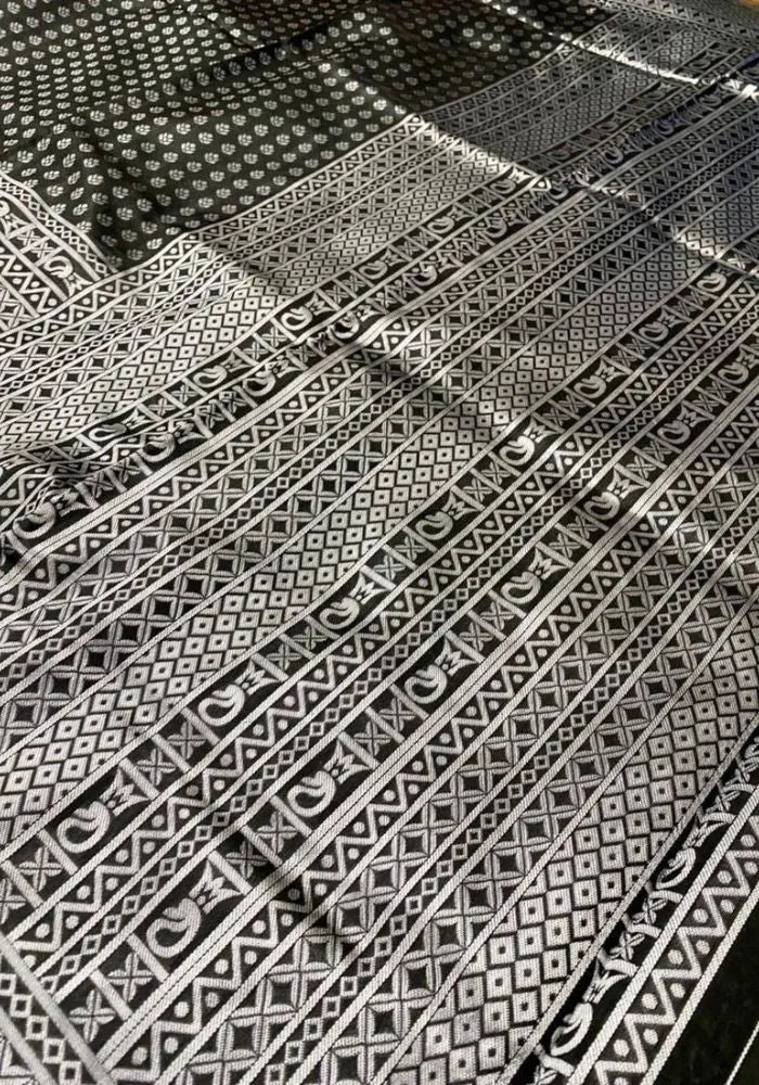 black wedding saree