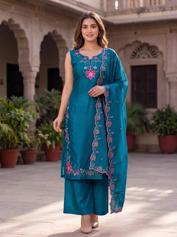 Blue Festive Kurta Set