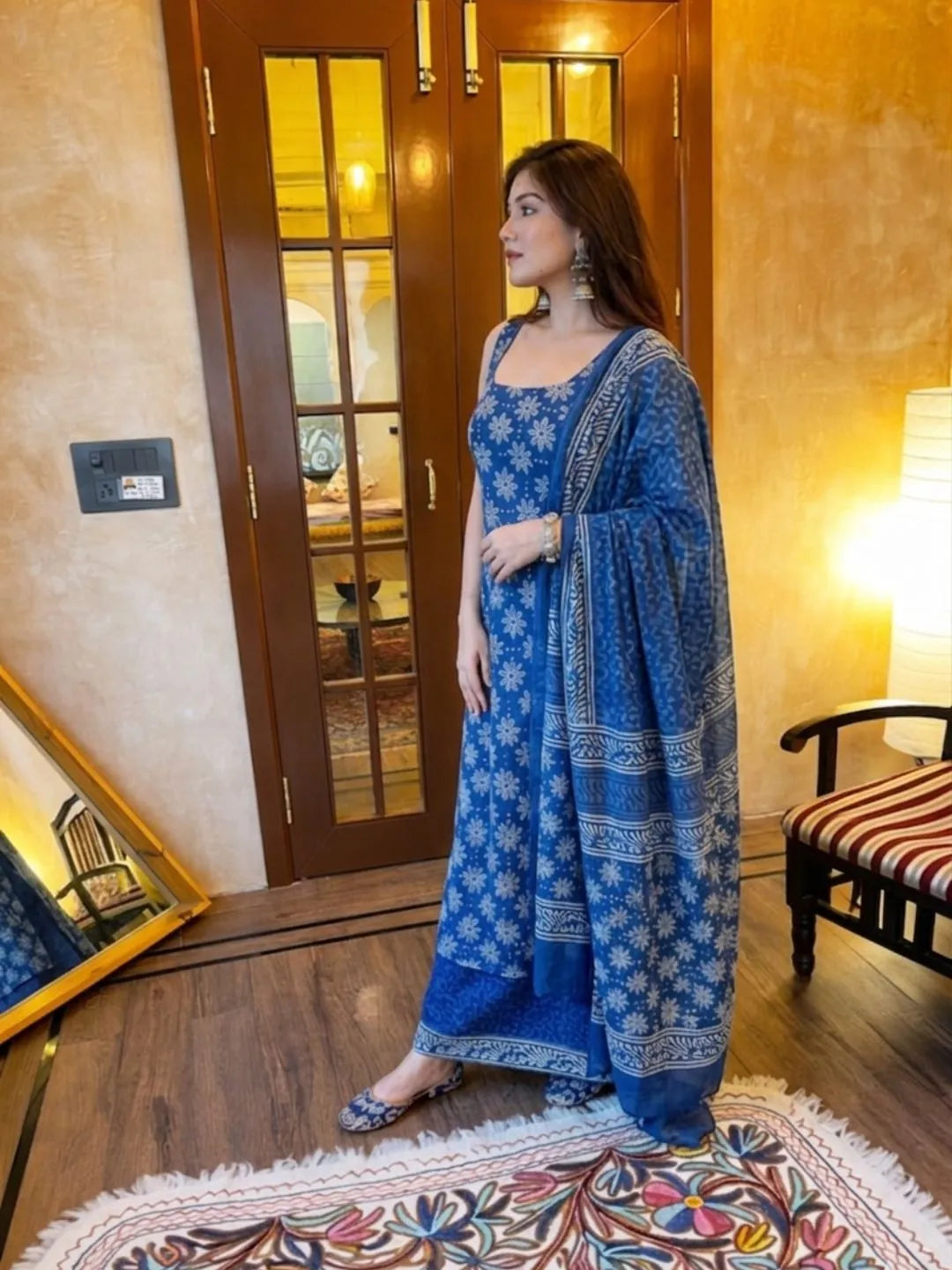blue kurta set online