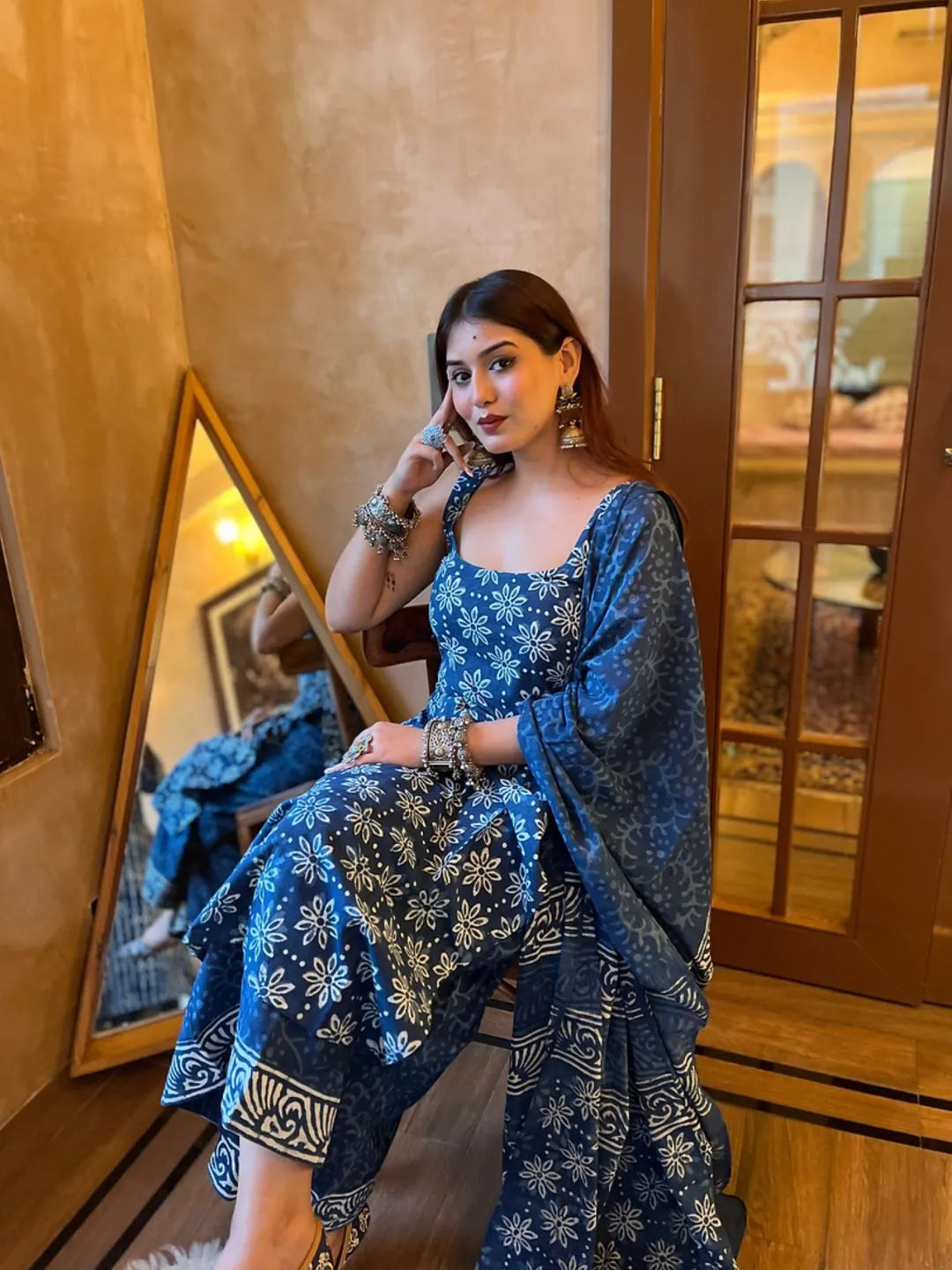 blue kurta set