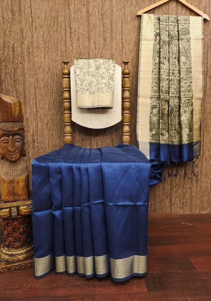 blue silk saree online