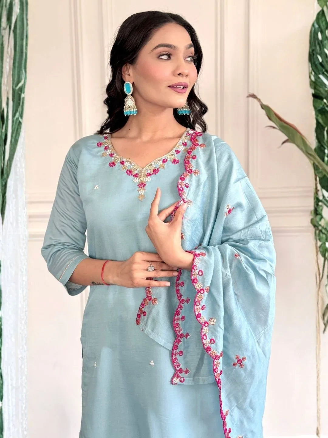 buy blue kurta set