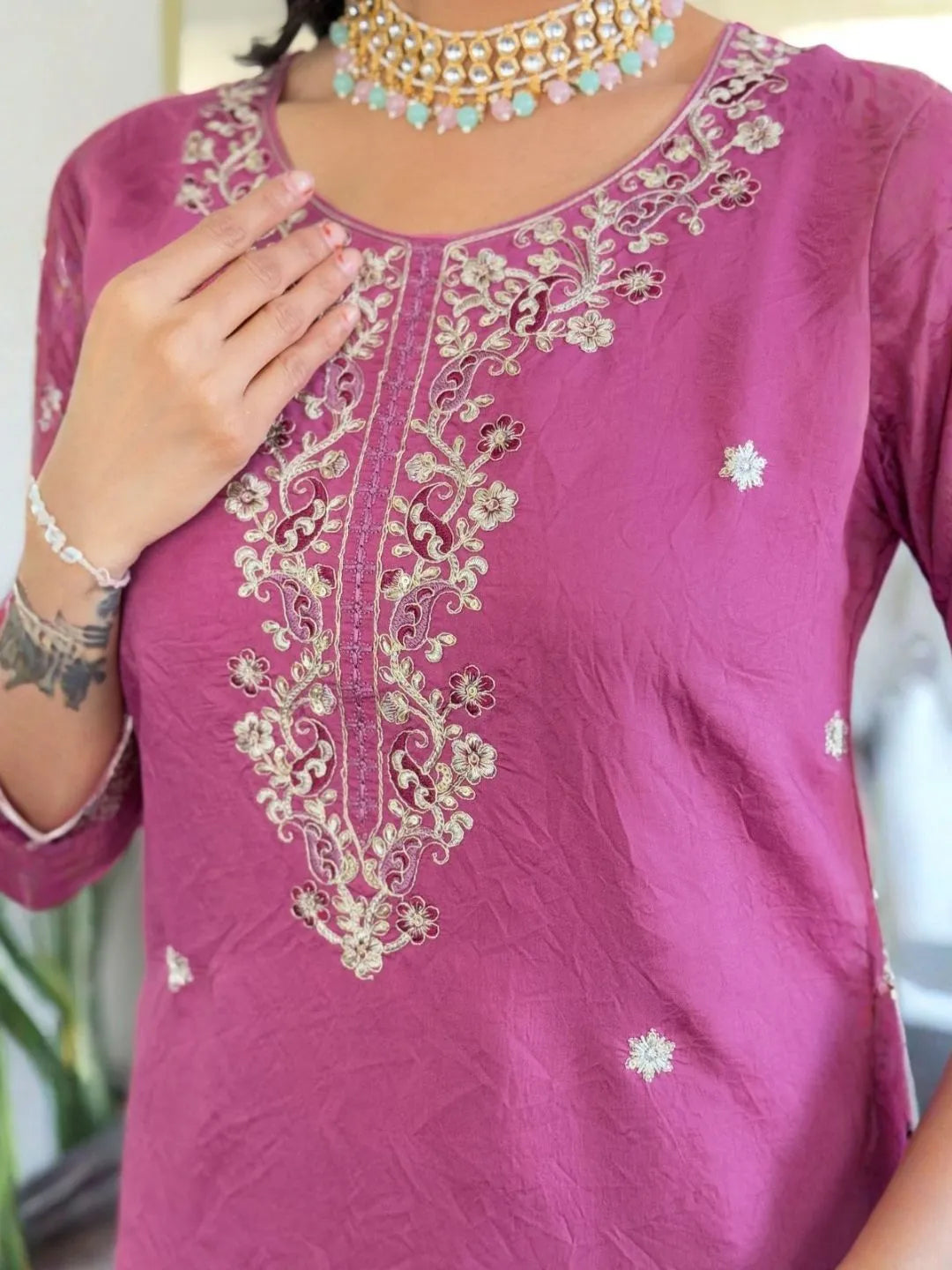 buy mauve pink kurta set