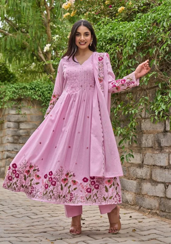 buy pink silk kurta set