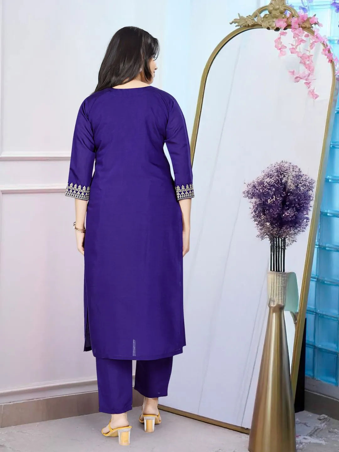 chanderi kurta set