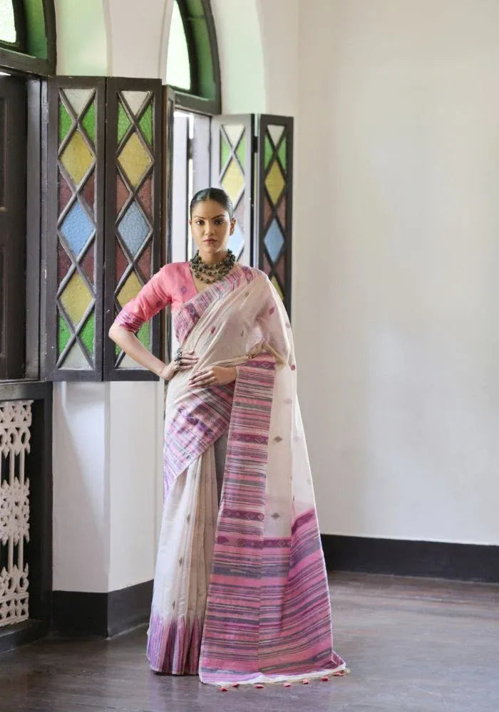 cotton saree purple