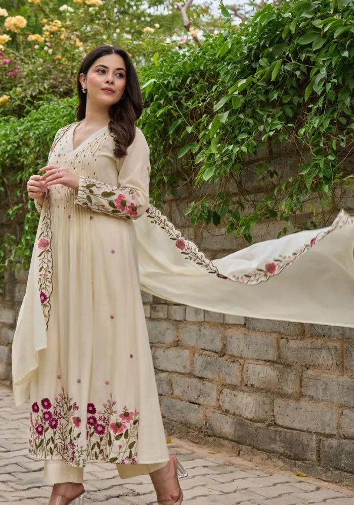 cream kurta set