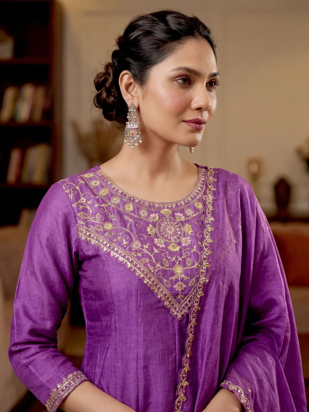 embroidered anarkali suit