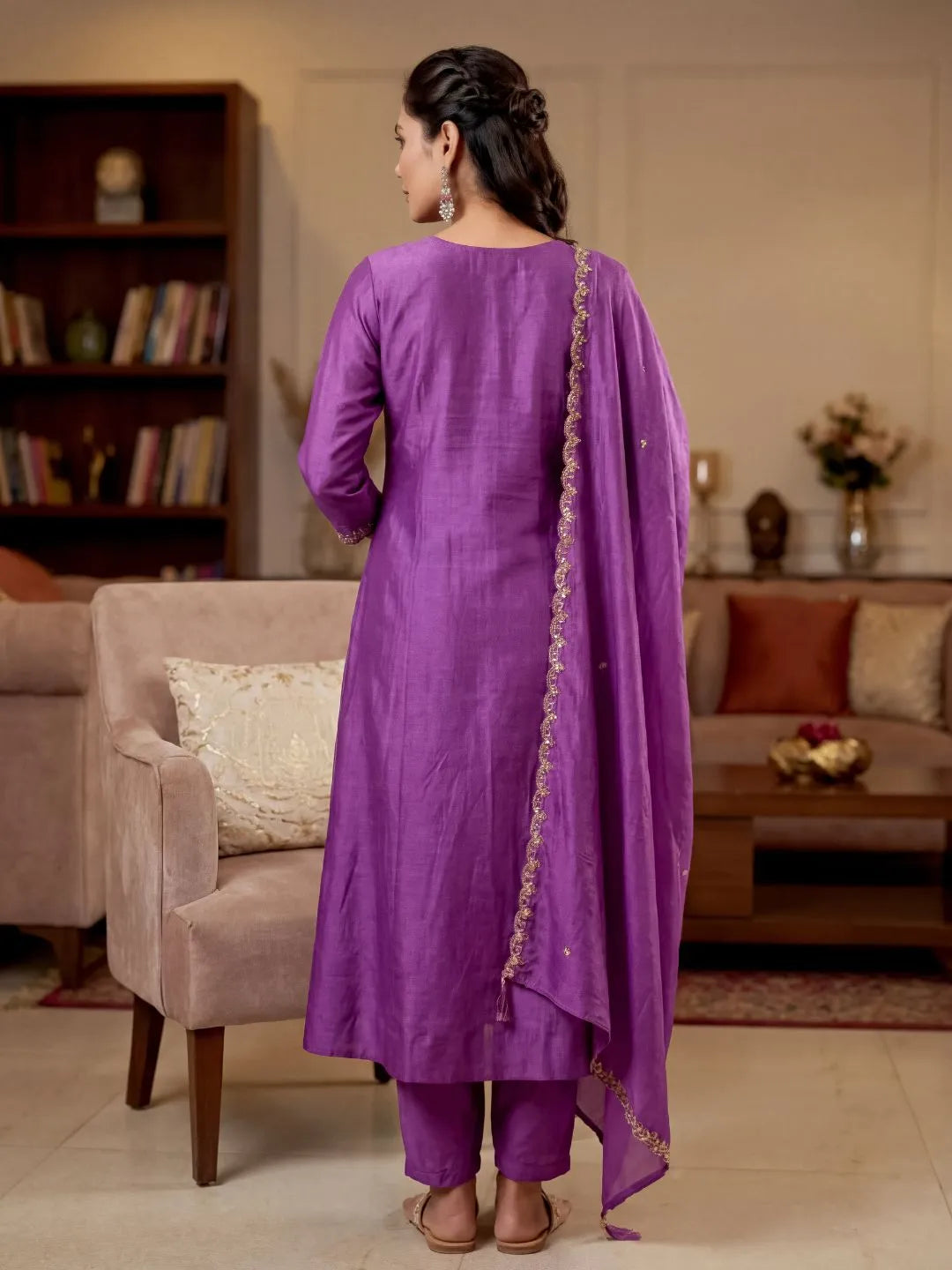 festive wear anarkali kurta set for women