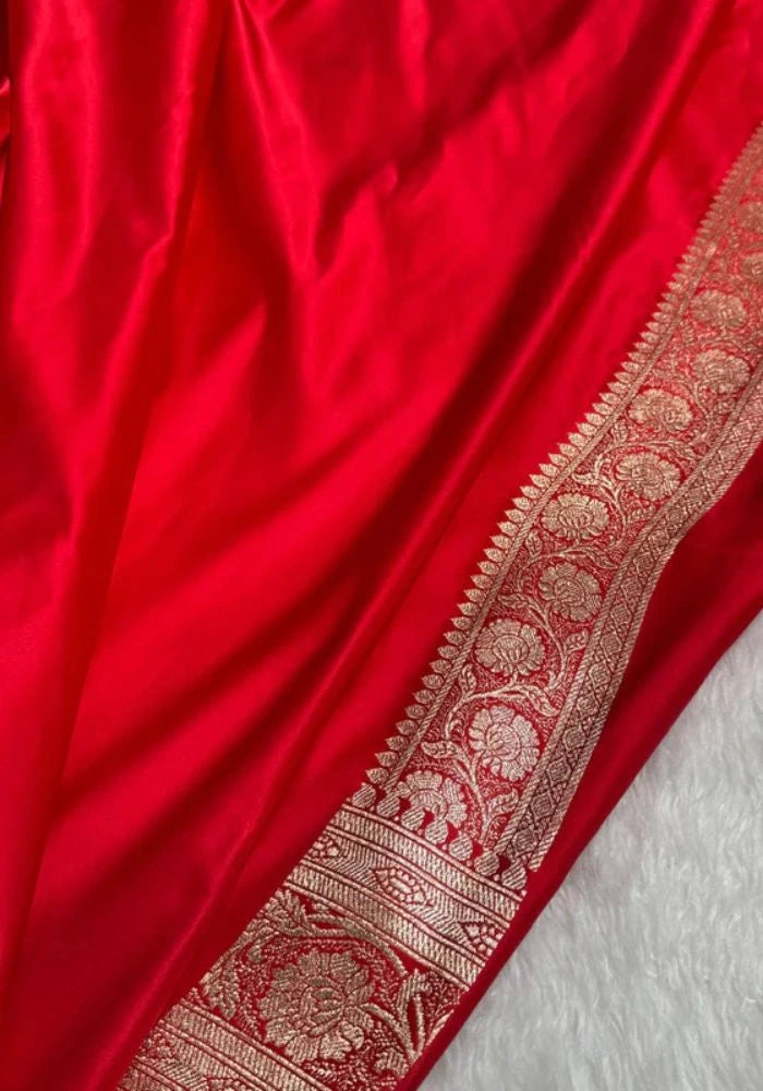 green banarasi silk silver zari saree