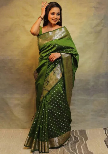 green lichi saree silk
