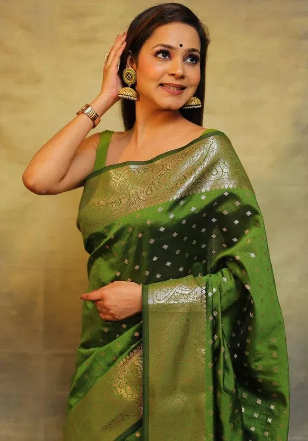 green lichi saree silk