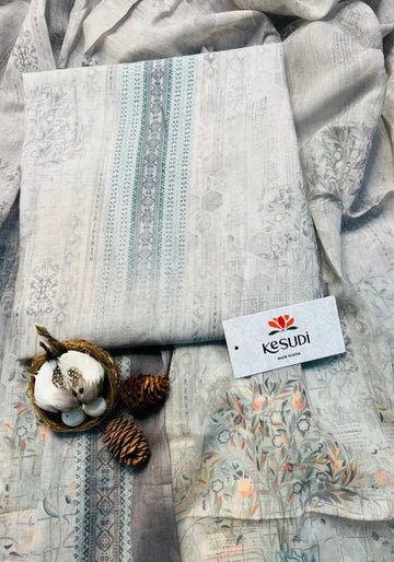 grey cotton dress material