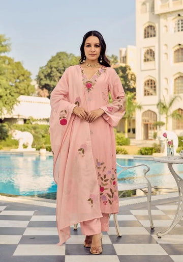 gulbahar chanderi silk kurta set