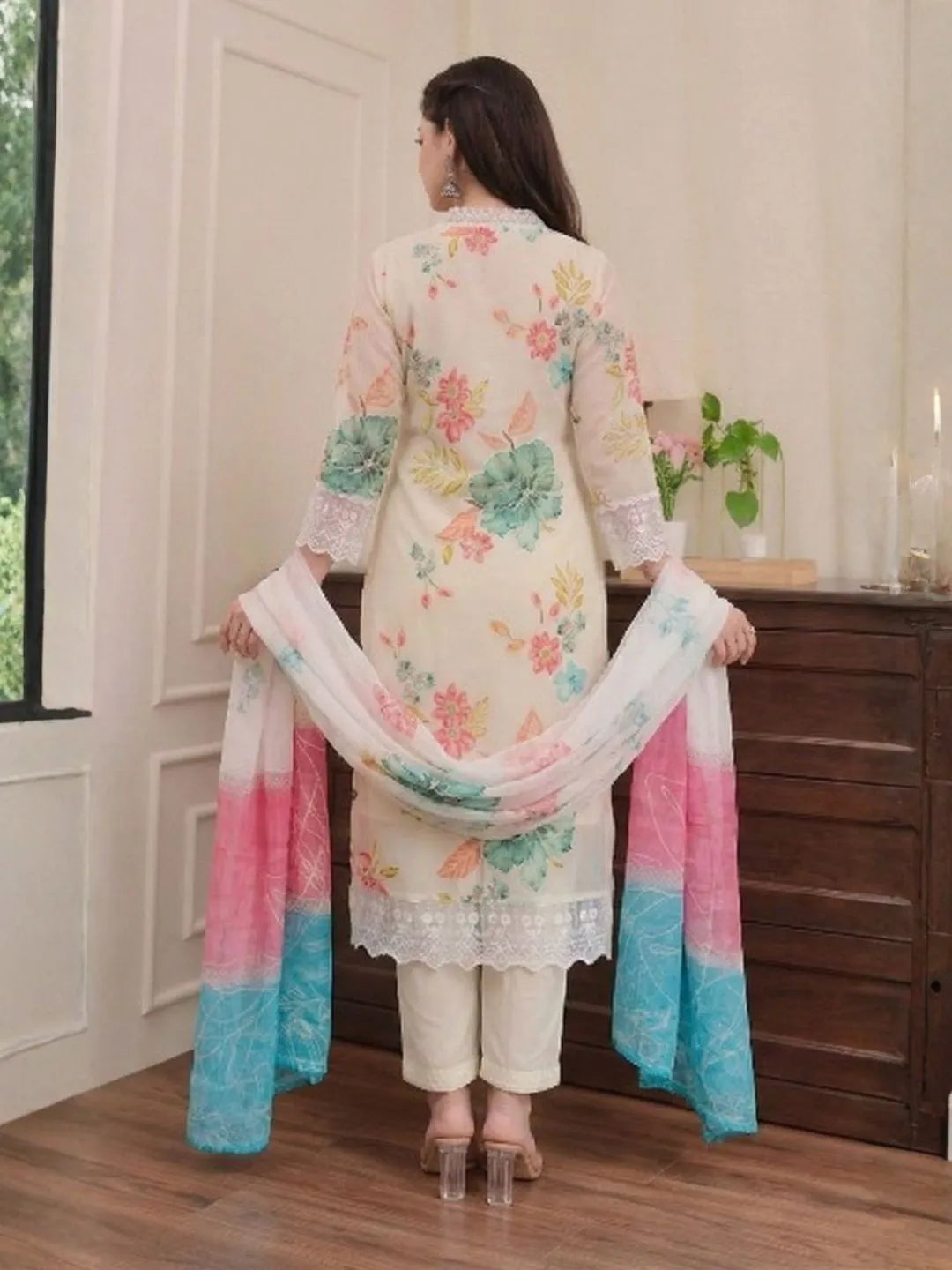 ivory kurta set for women