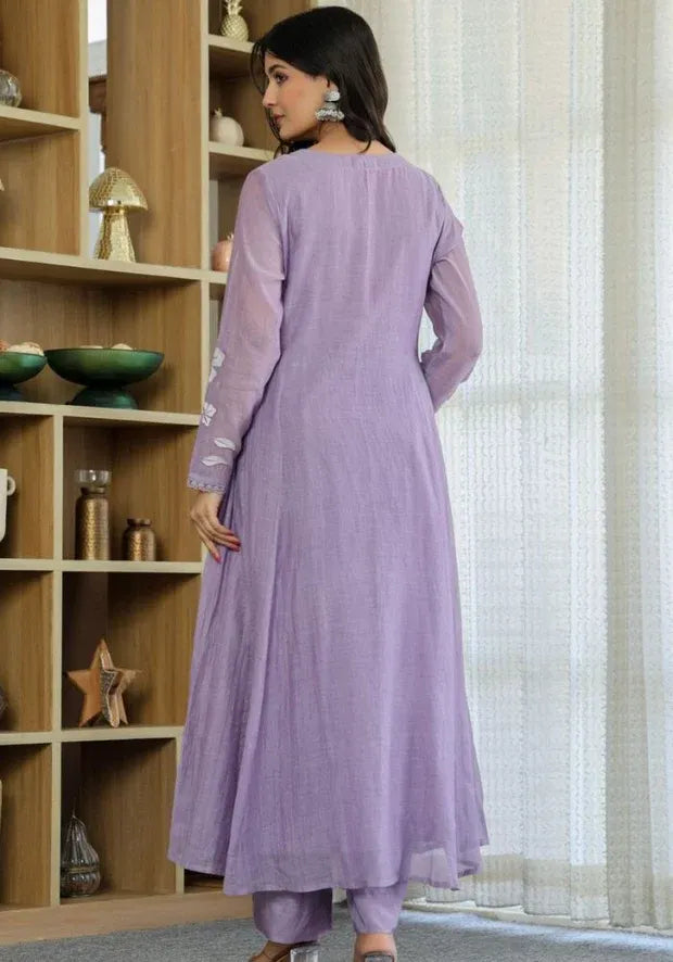 kesudi cotton lavender kurta set