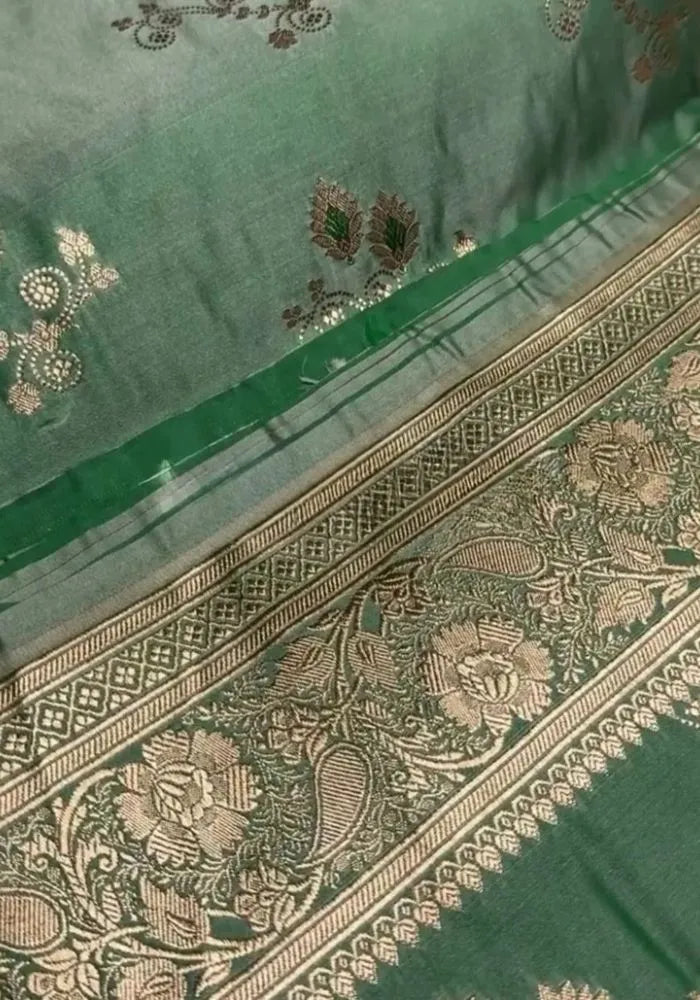 kesudi green kanjivaram silk saree