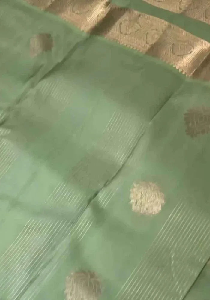 kesudi green silk saree