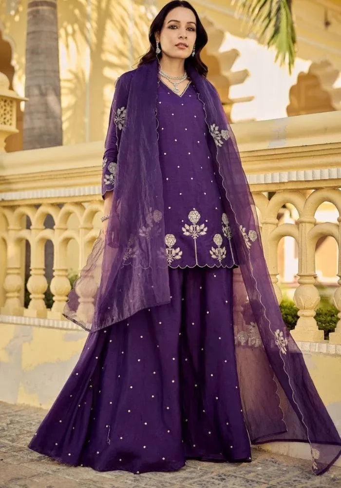kesudi kurta set royal purple