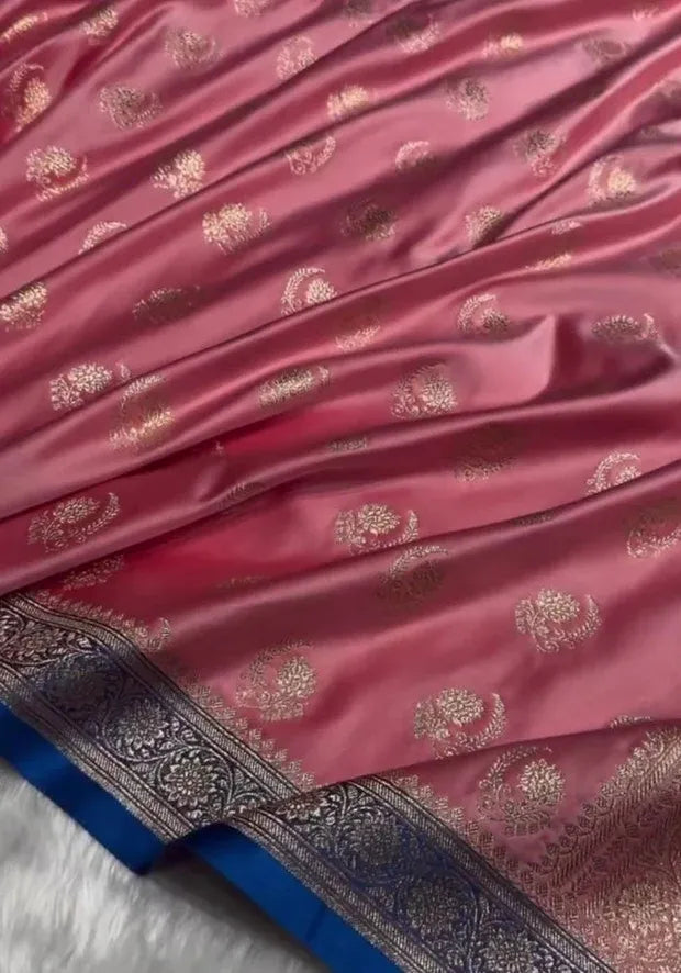 kesudi pink katan silk saree