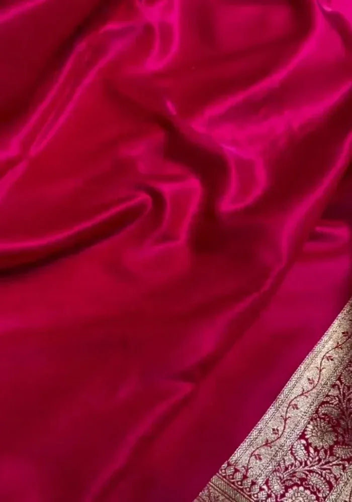 kesudi pink satin saree