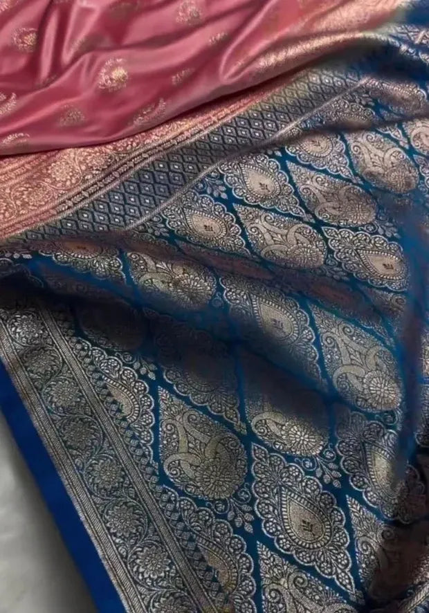 kesudi pink silk katan saree