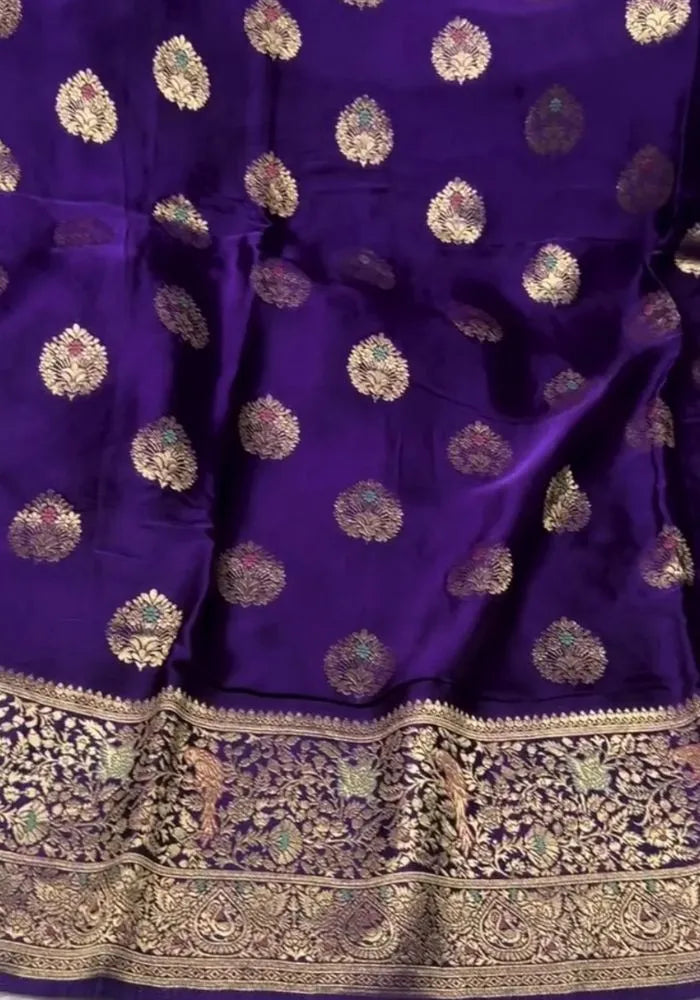 kesudi purple mashru silk saree