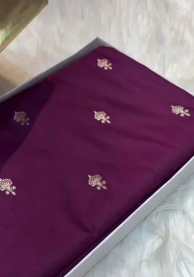 kesudi rich purple banarasi silk saree