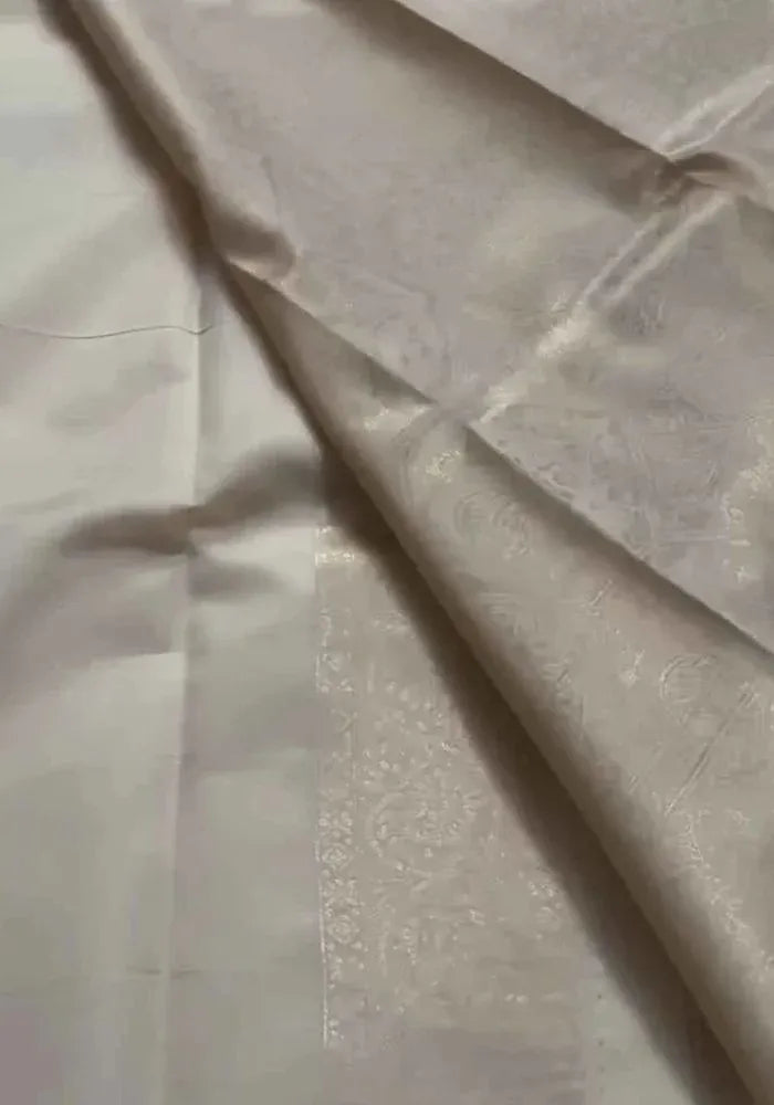 kesudi saree silk off white