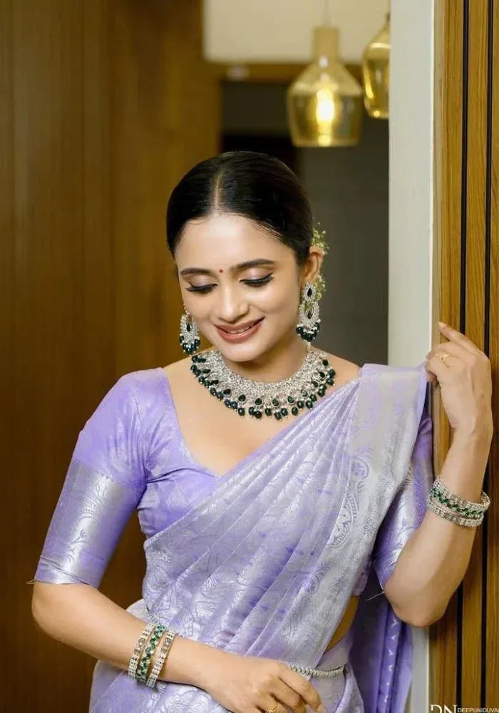 lavender festival saree