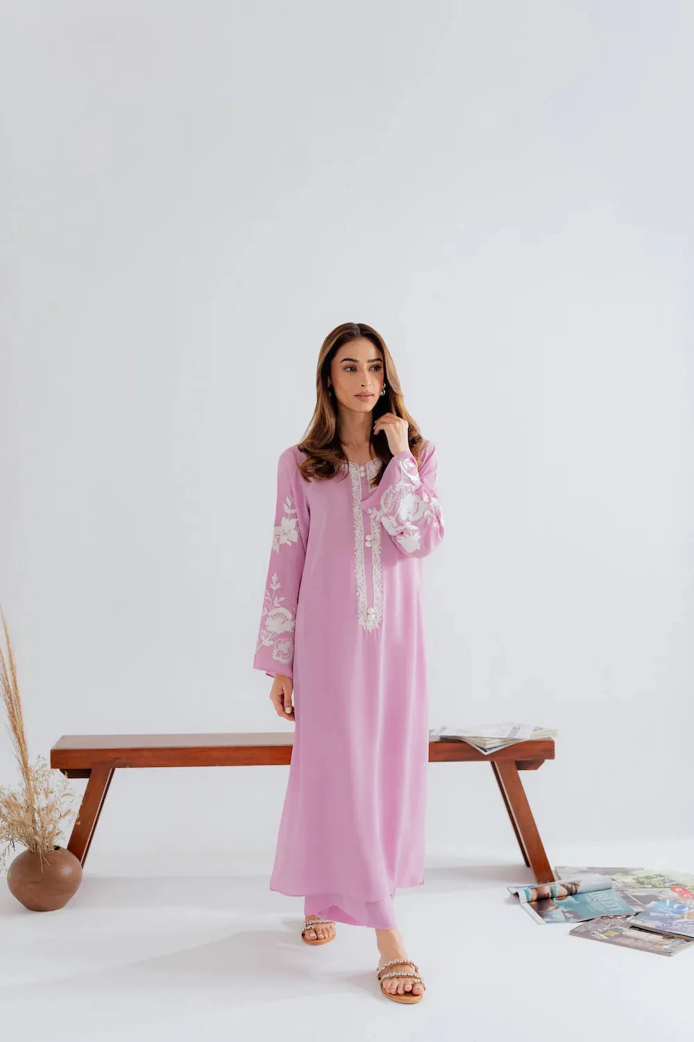 Lilac Crepe Two Piece Set