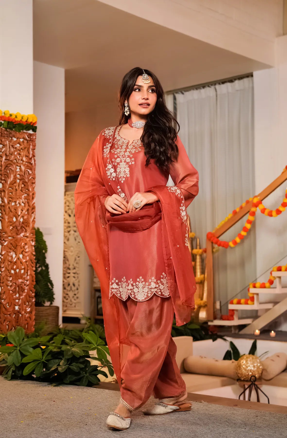 Orange Three Piece Suit
