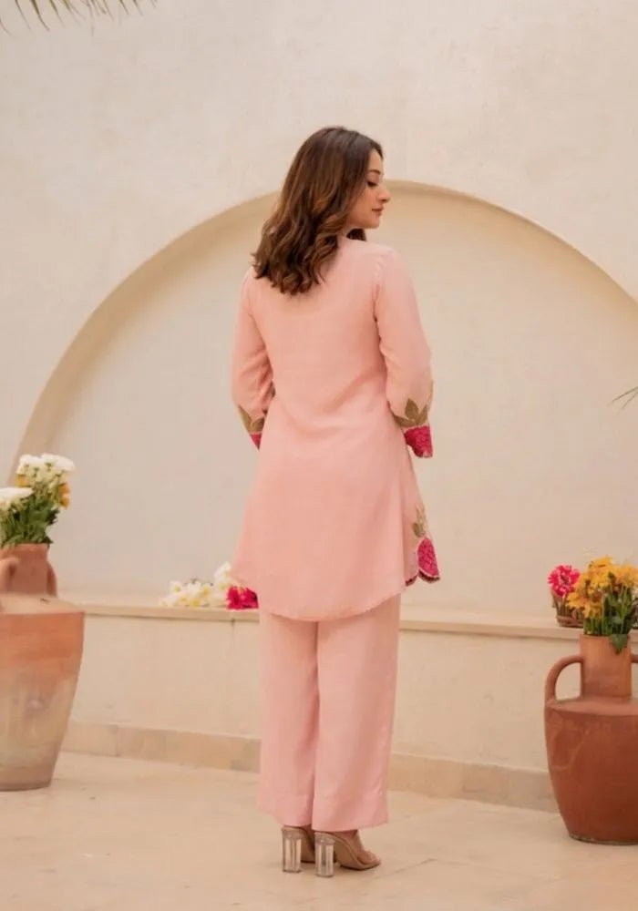 peach co-ord set