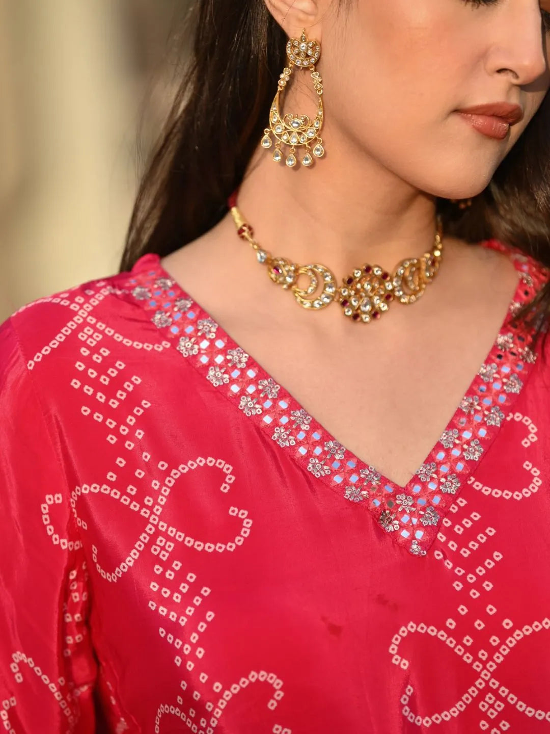 peach ethnic kurta pant set