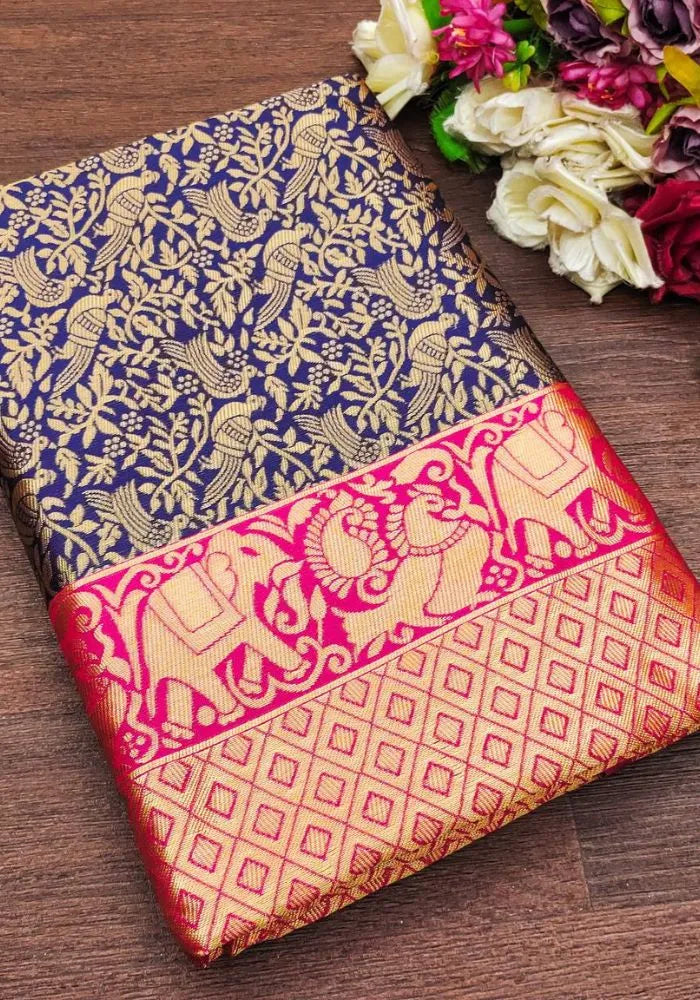 peacock banarasi saree