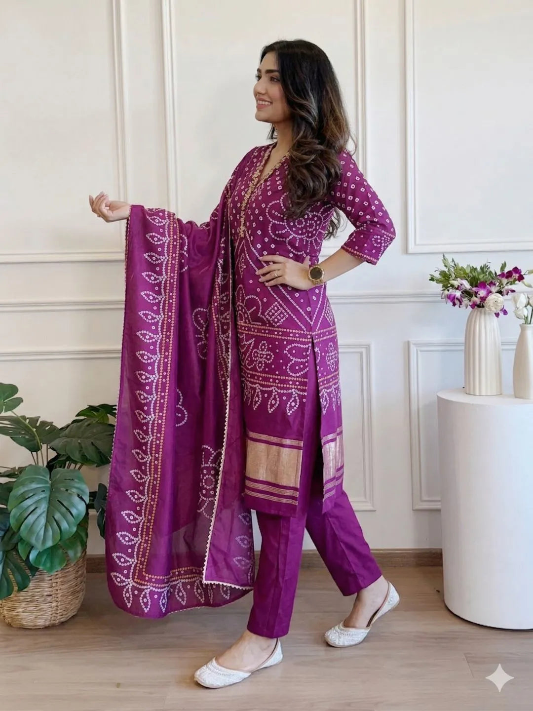 printed viscose kurta set